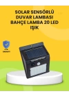 Güneş Paneli ile Şarj Olan 20 LED Dış Mekan Hareket Sensörlü Lamba