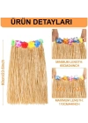 Hawaii Tarzı Hula Eteği – 60 cm Hasır Natural Etek