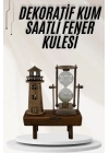 Hediyelik Eşya Retro Ahşap Deniz Feneri Kum Saati Biblo