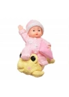 Hediyelik Sevimli Pembe Bebek Biblo Polyester Süs Eşyası