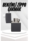 Hediyelik Zarif Zippo Model Siyah Benzinli Çakmak