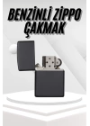 Hediyelik Zarif Zippo Model Siyah Benzinli Çakmak