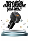 Hızlı Oto Şarj Cihazı 38W Çift Girişli HIzlı Şarj Oto Çakmaklık Type-C