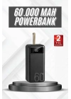 Hızlı Şarj 4 Çıkışlı Powerbank 60.000 Mah Taşınabilir Dijital Göstergeli