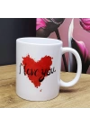 I Love You Tasarımlı Kupa Bardak