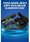 İkili Bluetooth Kulaklık Dijital Göstergeli Uzun Pil Ömrü Yüksek Ses Kaliteli