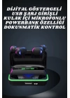 İkili Bluetooth Kulaklık Dijital Göstergeli Uzun Pil Ömrü Yüksek Ses Kaliteli