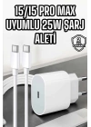 İOS Uyumlu Type-C Girişli Hızlı Şarj 15/15 Pro Max Adaptör ve Kablosu