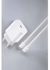 İOS Uyumlu Type-C Girişli Hızlı Şarj 15/15 Pro Max Adaptör ve Kablosu