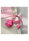 İphone 18w/20w Uyumlu Barbie Şarj Kılıfı, Şarj Kablosu Örme Aparatı, Toparlayıcı