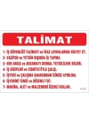 İş Güveliği Talimatları Levhası 25x35 KOD:1418