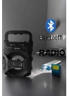 Işıklı Bluetooth Hoparlör Müzik ve Renkli Işık Taşınabiilir