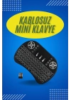 Işıklı Kablosuz Mini Klavye ve Dokunmatik Mouse Seti Türkçe Kablosuz