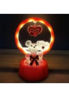 Işıklı Kırmızı I Love You Ayıcık