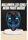Işıklı Led Maske Parti Eğlence Maskesi Hallowen Neon Maske