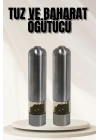 Işıklı Otomatik Tuz ve Karabiber Öğütücü Baharat Öğütücü
