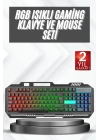 Işıklı Oyuncu Q Klavye Mouse Seti Siyah Gaming Oyuncu Klavye