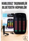 Kablosuz Bluetooth Hoparlör Taşınabilir 6.5 inç LED Işık Kareoke