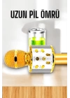 Kablosuz Bluetooth Karaoke Mikrofon USB ve AUX Girişli, Yüksek Ses Kalitesi