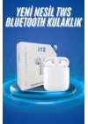 Kablosuz Bluetooth Kulaklık Yeni Nesil Android ve İOS Uyumlu Kulaklık Beyaz