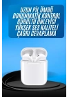 Kablosuz Bluetooth Kulaklık Yeni Nesil Android ve İOS Uyumlu Kulaklık Beyaz