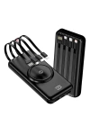 Kablosuz Çoklu Şarj Girişli 10.000 Mah Kablolu Powerbank Taşınabilir