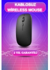 Kablosuz Mouse Fare Şarjlı Bluetooth Wireless Çift Modlu Sessiz
