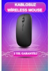 Kablosuz Mouse Fare Şarjlı Bluetooth Wireless Çift Modlu Sessiz
