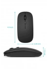 Kablosuz Mouse Fare Şarjlı Bluetooth Wireless Çift Modlu Sessiz