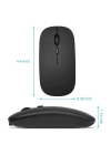 Kablosuz Mouse Fare Şarjlı Bluetooth Wireless Çift Modlu Sessiz