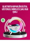 Kablosuz Şarjlı LED Masa Lambası Çalar Saat ve Beyaz Gürültü Özellikli