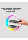 Kablosuz Şarjlı LED Masa Lambası Çalar Saat ve Beyaz Gürültü Özellikli