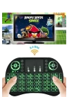 Kablosuz Türkçe Q Klavye RGB Işıklı Televizyon Ps3 Dokunmatik Mouse