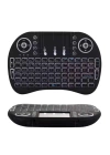 Kablosuz Türkçe Q Klavye RGB Işıklı Televizyon Ps3 Dokunmatik Mouse