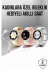 Kadınlara Özel Bileklik Hediyeli Amoled Ekran Akıllı Saat