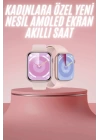 Kadınlara Özel Yeni Nesil Pembe Amoled Ekran Ultra Akıllı Saat 49MM