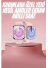 Kadınlara Özel Yeni Nesil Pembe Amoled Ekran Ultra Akıllı Saat 49MM