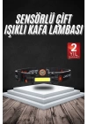 Kafa Lambası Çalışma Işığı Süper Parlak Mıknatıslı Lityum Lion Pilli