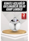 Kamp Lambası Güneş Enerjili Solar 5 Kanatlı Katlanır Lamba Karavan