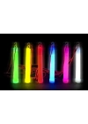 Karanlıkta Yanan Asılabilir İp Aparatlı Glow Stick Kolye Glow Stick Lamba 6 Adet 6 Renk 15 Cm