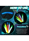 Karanlıkta Yanan Asılabilir İp Aparatlı Glow Stick Kolye Glow Stick Lamba 6 Adet 6 Renk 15 Cm