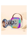 Karaoke Kablosuz Hoparlör Mikrofonlu Rgb Işıklı Bluetooth Speaker Tf Kart/usb Beyaz