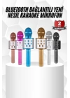 Karaoke Mikrofon Bluetooth Bağlantılı Aux Girişli Uzun Pil Ömrü Yüksek Ses Kaliteli