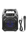 Karaoke Mikrofonlu Fm Radyolu Bluetooth Hoparlör Yüksek Ses Kaliteli