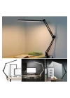 Katlanabilir Led Işık Masa Tutucu Mengeneli Metal 3 Renk Okuma Işığı Çalışma Masası Usbli