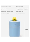 Kedi Karikatürlü Masaüstü Işıklı Hava Nemlendirici Usb Destekli Mavi