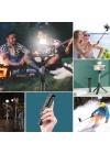 Kendiliğinden Işıklı Masaüstü Tripod Olabilen Telefon Tutuculu Kablosuz Kumandalı Selfie Çubuğu