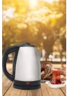 Kettle C F Tipi 220-240V Paslanmaz Çelik Elektrik Kablolu Otomatik Kapanma