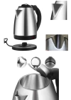 Kettle C F Tipi 220-240V Paslanmaz Çelik Elektrik Kablolu Otomatik Kapanma