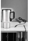 Kettle Kapaklı Araç İçi Termos Tüm Arabalara Uyumlu Çakmaklık Girişli Su Isıtıcı Bardak